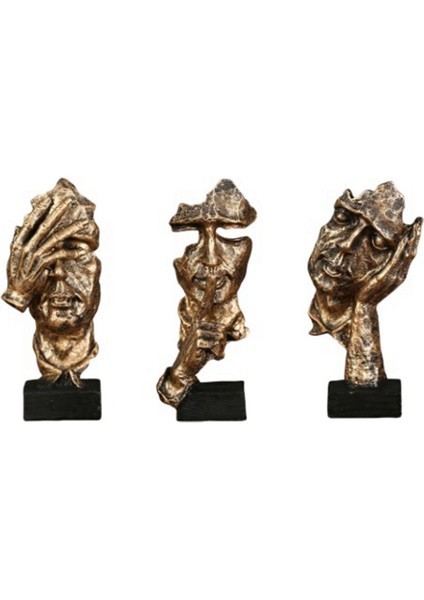 Heykel Soyut Reçine Masaüstü Süslemeleri Heykel Minyatür A (Yurt Dışından)