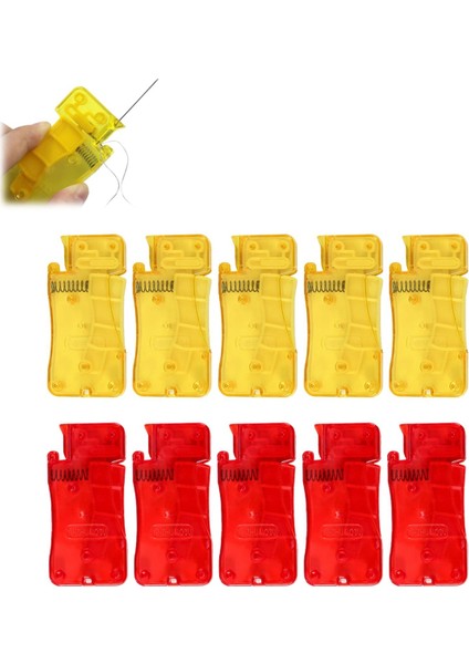El Dikişi Için Otomatik Iğne Geçirici Kırmızı+Sarı 10 Adet (Yurt Dışından) indirimleri