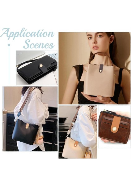 12 Adet Pu Deri Çıtçıt Düğmeler 6 Renk Pu Deri Üzerine Dikilebilir (Yurt Dışından) modelleri