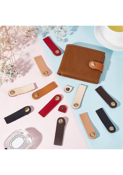 12 Adet Pu Deri Çıtçıt Düğmeler 6 Renk Pu Deri Üzerine Dikilebilir (Yurt Dışından) indirimleri