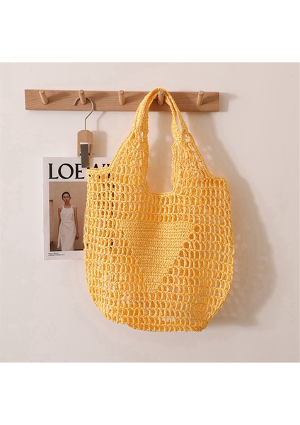 Boş El Dokuma Basit Yumuşak El Çantası Büyük Günlük Tote Saklama Çantası D (Yurt Dışından) fiyatları