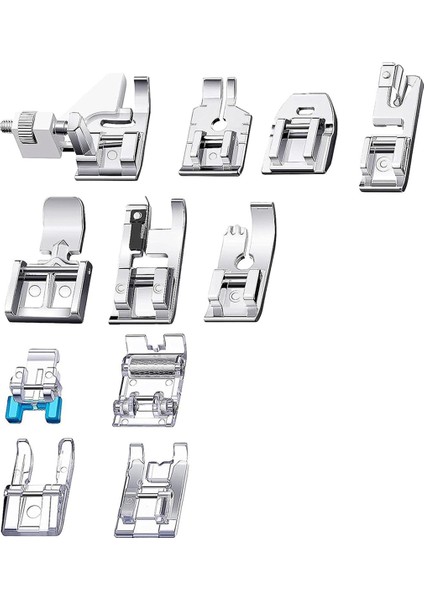 11 Parça Baskı Ayağı Seti Zig Zag Düz Dikiş Ayağı Silindir Ayağı (Yurt Dışından)