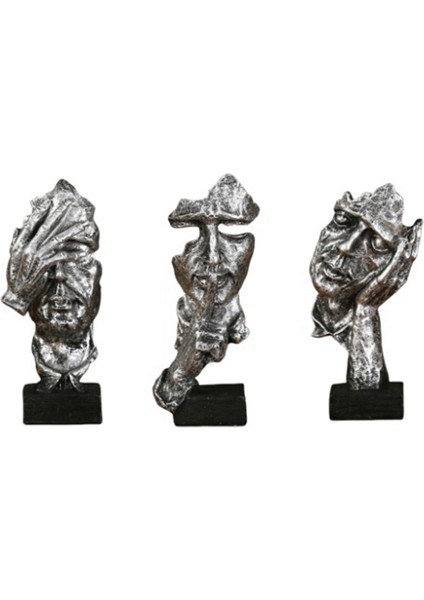 Heykel Soyut Reçine Masaüstü Süslemeleri Heykel Minyatür C (Yurt Dışından)