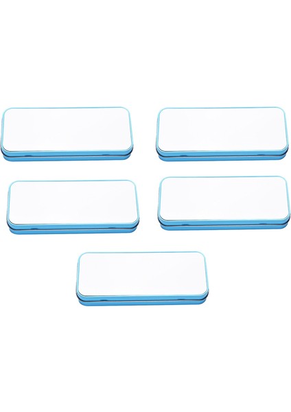 5 Adet Sublimasyon Boş Metal Teneke Kalem Kutusu Kutusu Mavi (Yurt Dışından)