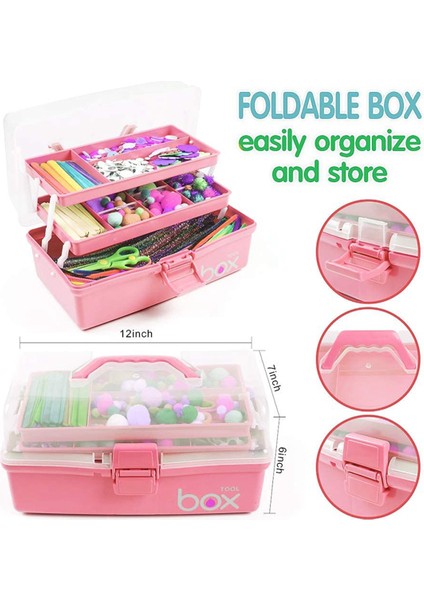 12IN Üç Katmanlı Çok Amaçlı Saklama Kutusu Katlanabilir Alet Kutusu (Yurt Dışından) fiyatları