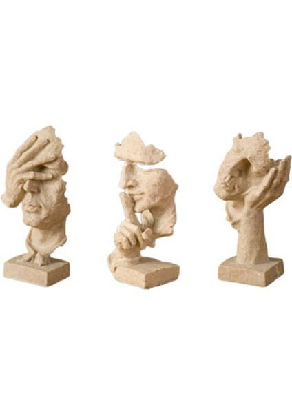 Heykel Soyut Reçine Masaüstü Süslemeleri Heykel Minyatür B (Yurt Dışından)