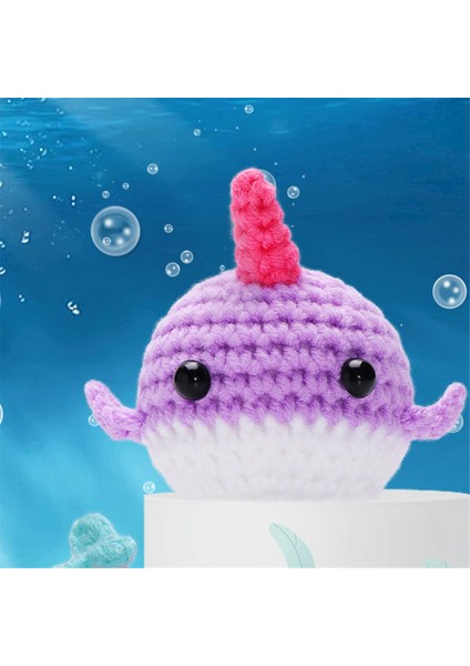 Balina Tığ Işi Seti Örgü Iplik Iğneleri Peluş Bebek Kolay Mor (Yurt Dışından) fiyatları