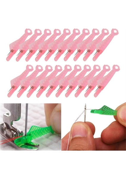 Balık Ağzı Dikiş Makinesi Iğne Iplik Geçirici Pembe 100 Adet (Yurt Dışından) indirimleri