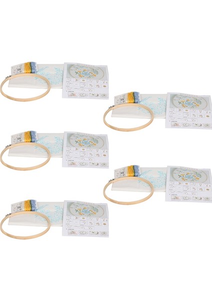 5 Parça Nakış Seti Başlangıç El Yapımı Malzeme Paketi (Yurt Dışından)