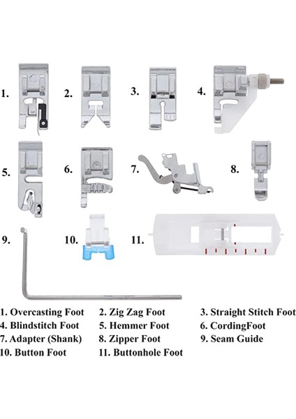 Baskı Ayağı Seti Düğme Dikiş Makinesi Baskı Ayağı Seti Uygundur (Yurt Dışından) modelleri