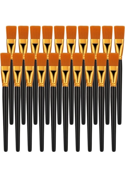 20 Parça Düz Fırça Seti Büyük Boya Profesyonel Fırçalar (Yurt Dışından)