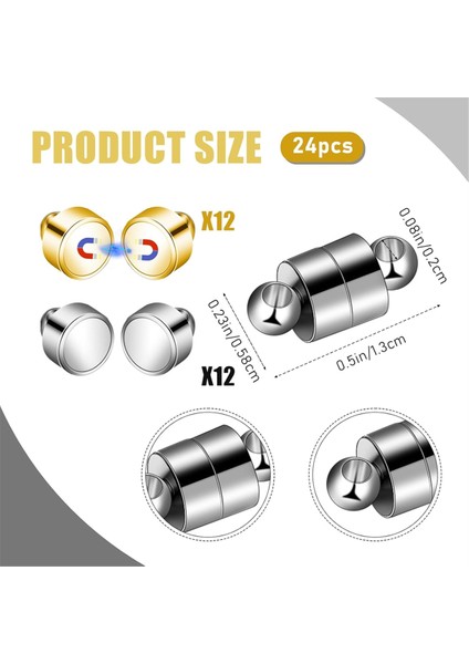 24 Çift Kolye Tokası Tokalar ve Kapatmalar Mücevher Tokası Dönüştürücü (Yurt Dışından) fırsatları
