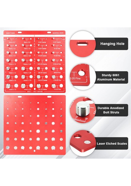 28 Diş Kontrol Cihazı Somun ve Cıvata Diş Kontrol Cihazı Cıvata Boyutu Standart Cetvel (Yurt Dışından) fiyatları