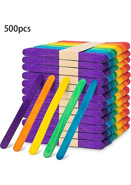 Ahşap Gökkuşağı Renkli El Sanatları El Yapımı Çubuklar Altı Renkli Dondurma Çubukları (Yurt Dışından) fiyatları