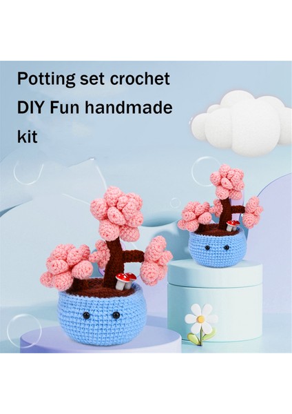 Kendin Yap Şeftali Çiçeği Örgü Seti Örgü Ipliği Iğneleri Peluş Bebek (Yurt Dışından) fiyatları