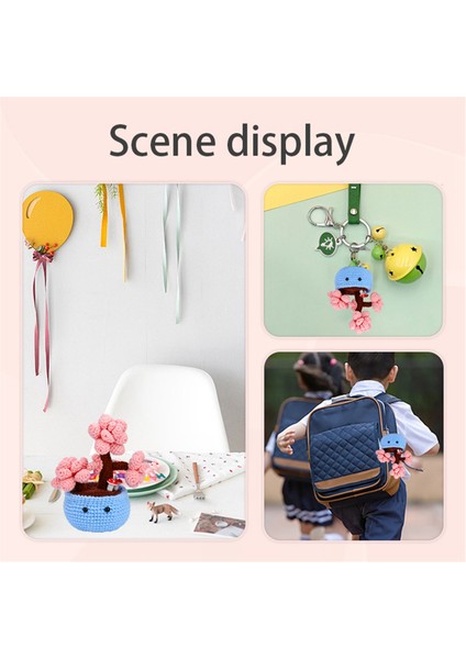 Kendin Yap Şeftali Çiçeği Örgü Seti Örgü Ipliği Iğneleri Peluş Bebek (Yurt Dışından) fırsatları