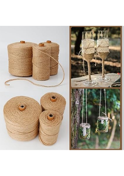 Doğal 3mm Halat 100M Halat Bahçe Bitki Standı Hediye Paketleme (Yurt Dışından) fırsatları