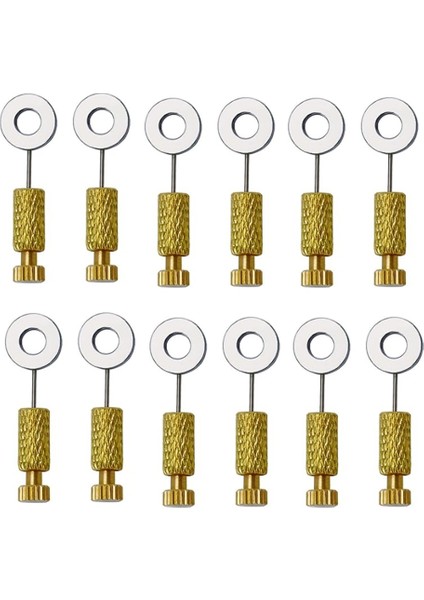 12 Adet El Yapımı Deri Ürünleri Aletleri Dikiş Sabitleme Iğnesi 6-12MM (Yurt Dışından)