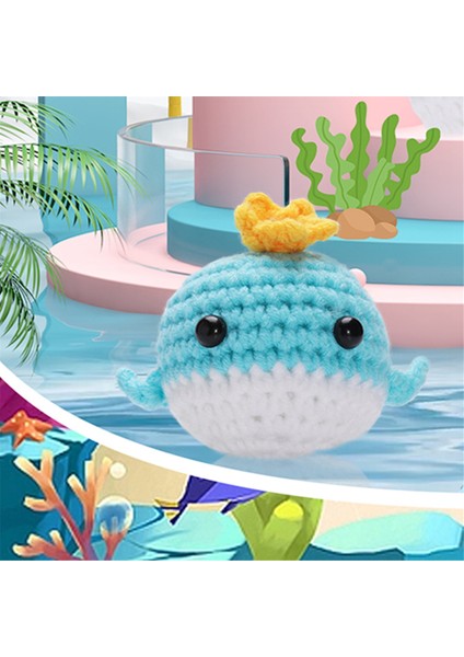 Kendin Yap Balina Tığ Işi Seti Örgü Iplik Iğneleri Peluş Bebek Mavi (Yurt Dışından) indirimleri