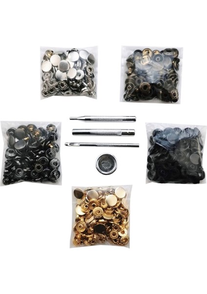 Metal Çıtçıt Düğmeler Dikiş Aksesuarları Giysiler Için Çıtçıt Düğme B (Yurt Dışından)