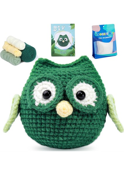 Tığ Işi Seti Dıy Baykuş Tığ Işi Seti Örgü Ipliği Iğneleri Peluş Bebek (Yurt Dışından)