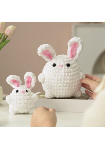 Dıy Tavşan Tığ Işi Seti Örgü Ipliği Iğneleri Peluş Bebek Kolay (Yurt Dışından) fiyatları