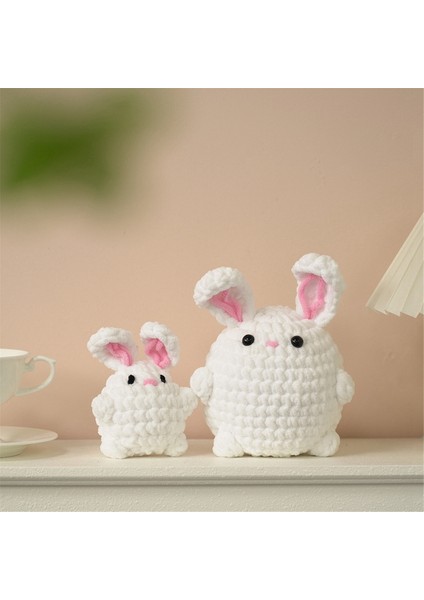 Dıy Tavşan Tığ Işi Seti Örgü Ipliği Iğneleri Peluş Bebek Kolay (Yurt Dışından) indirimleri