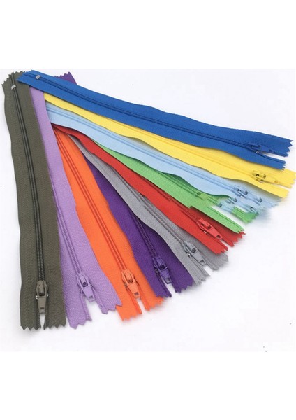 100 Adet Kapalı Uçlu Naylon Bobin Fermuarlar Terzi Dikiş El Sanatları 30CM (Yurt Dışından)