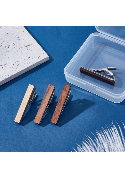 Erkekler Için 4 Adet Ahşap Kravat Klipsi Doğal Kravat Çubuğu Moda Kişiselleştirilmiş (Yurt Dışından) fırsatları