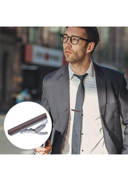 Erkekler Için 4 Adet Ahşap Kravat Klipsi Doğal Kravat Çubuğu Moda Kişiselleştirilmiş (Yurt Dışından) indirimleri