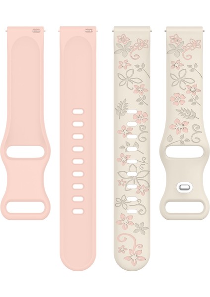 Samsung Galaxy Watch 6 7 Serisi ile Uyumlu Floraflex Çiçek Desenli Silikon Kordon indirimleri