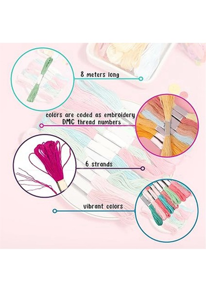 447 Renkli Nakış Ipi El Nakışı Telleri Bileklik Ipi (Yurt Dışından) fırsatları