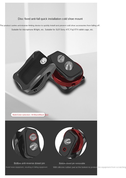 Sıcak Ayakkabı Adaptörü 1/4 Vida Güvenlik 360 Dönebilen Dslr Kamera Rig Için Mikrofon Monitör Flaş Işığı Soğuk Ayakkabı Montajı, Tip C (Yurt Dışından)
