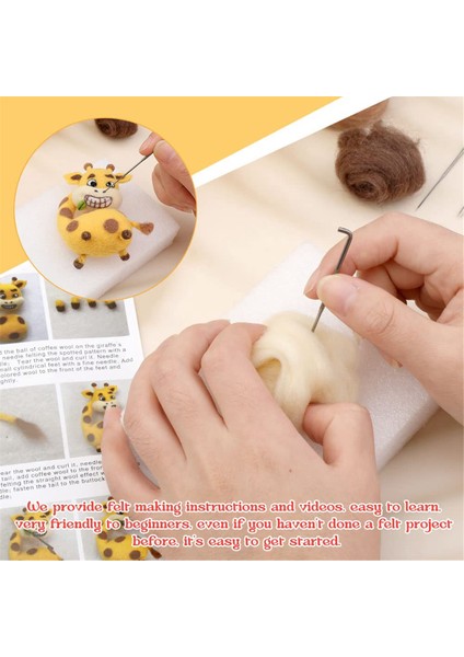 Yeni Başlayanlar Için Zürafa Iğne Keçeleme Kitleriiğne Keçeleme Kiti (Yurt Dışından) fırsatları