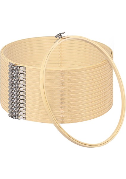 15 Parça Bambu Nakış Kasnakları Seti Dikiş ve El Sanatları Için 12 Inç Ayarlanabilir (Yurt Dışından)