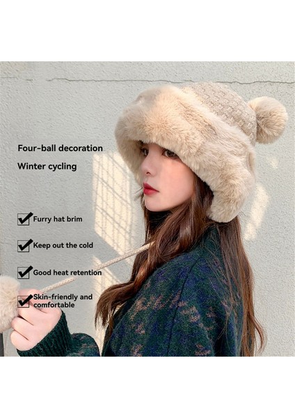 Kadınlar Için Kış Ponponlu Bere Şapkalar -Örgü, Suni Kürk, (Yurt Dışından) indirimleri