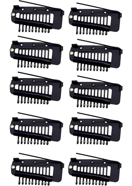 10'lu Paket Güçlü Chunni Klipsleri Güvenlik Pimi Ile, Siyah (Yurt Dışından)