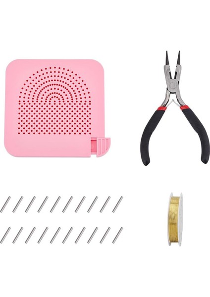 Mücevher Teli Şekillendirme Takımı Mücevher Boncuklama Bakır Tel Pembe (Yurt Dışından)