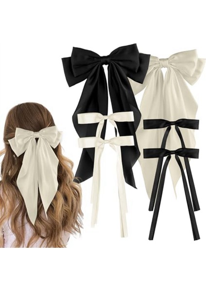 Kadınlar Için 6 Adet Saç Fiyonku, 4 Küçük + 2 Büyük Boy Saç Kurdelesi A (Yurt Dışından) fiyatları
