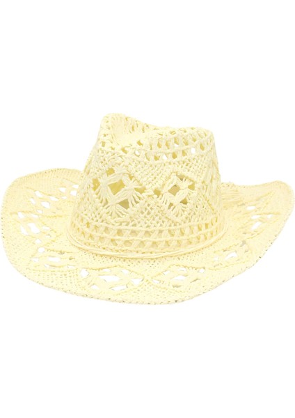 Kadınlar Için Hasır Kovboy Şapkaları Tatil B Için Batı Kovboy Şapkası (Yurt Dışından)