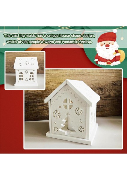Eklemeli Mum Evi Noel Silikon Kalıp (Yurt Dışından) modelleri