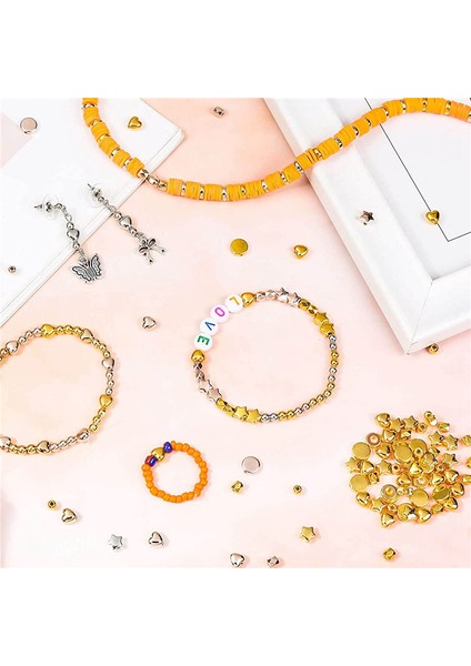 Spacer Boncuk Seti Çeşitli Bilezik Boncukları Yuvarlak Boncuklar (Yurt Dışından) indirimleri