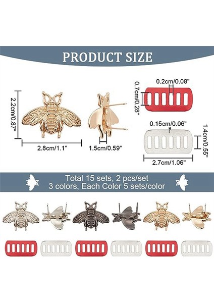 Dekoratif Klips Tokaları Retro Bee Dekoratif Çanta Tokası Klipsleri B (Yurt Dışından) fırsatları