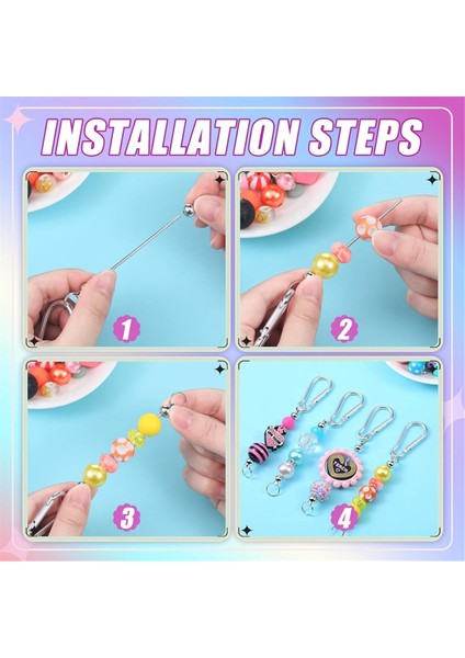 Boncuklu Anahtarlık Çubukları Gümüş Boncuklu Anahtarlık Toplu Dıy Boş Anahtarlık (Yurt Dışından) fırsatları