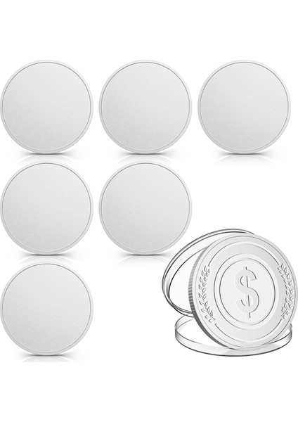 6 Adet Boş Lazerle Kazınmış Desenler Gümüş (Yurt Dışından)