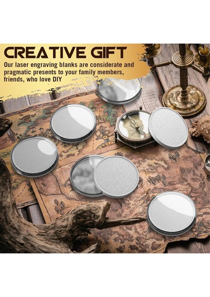 6 Adet Boş Lazerle Kazınmış Desenler Gümüş (Yurt Dışından) indirimleri