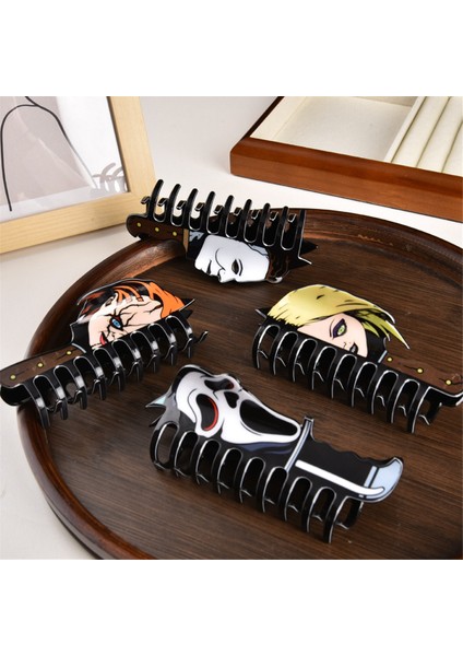 Yeni Korku Filmi Kahramanı Serisi Akrilik Pençe Klipsi Saç (Yurt Dışından) modelleri