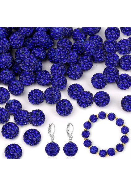 150 Adet 10MM Yapay Elmas Boncukparıltılı Kil Yapay Elmas Boncukkoyu Mavi (Yurt Dışından)