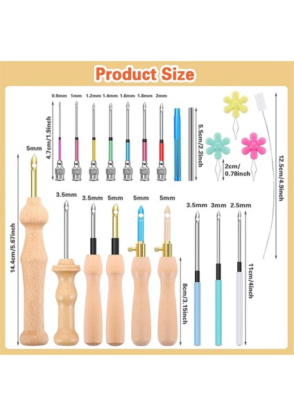 23 Adet Delme Iğnesi Seti Yetişkinler Için Ayarlanabilir Ahşap Delme Iğnesi Seti (Yurt Dışından) modelleri