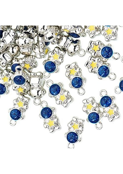 80 Adet Astronotlar Emaye Charms Altın Kaplama Renkli Kolyeler (Yurt Dışından)